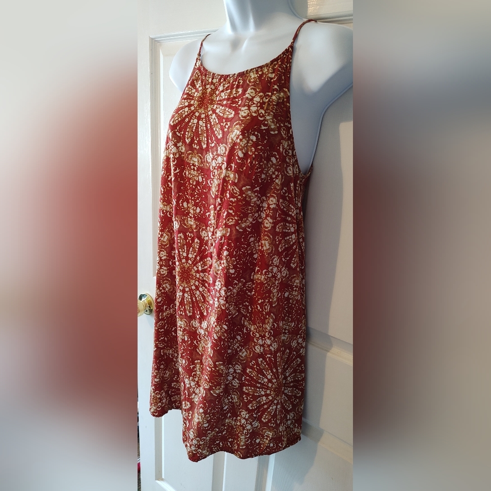 Vans Mandala Print Dress, Size Medium M, Orange White - Picture 4 of 11